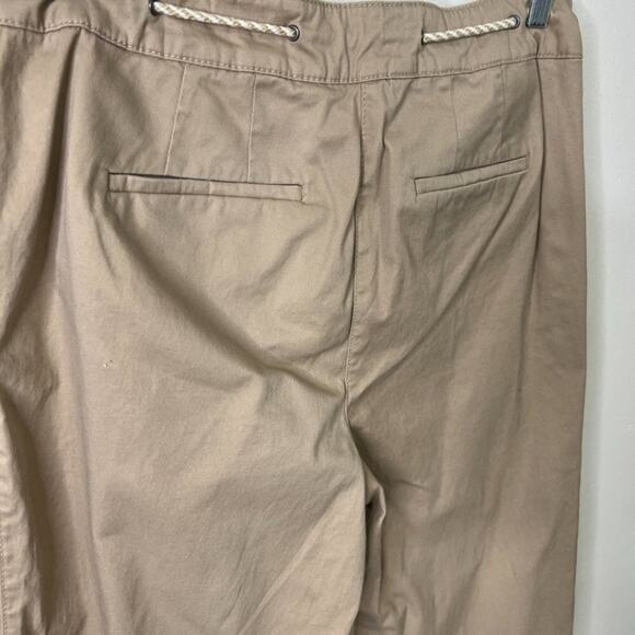 Talbots Women's 4 Pants Wide Leg Crop Khaki Rope Wide Leg - Picture 6 of 9
